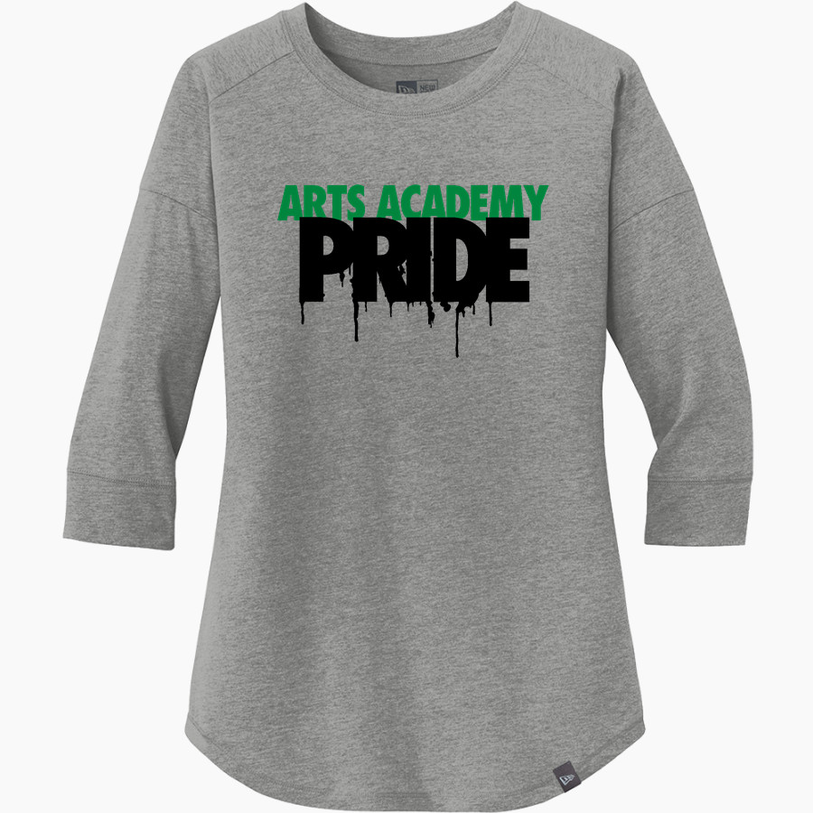 Arkansas Arts Academy Arts Academy <span class="pdp-name-mascot">Arkansas Arts Academy Arts Academy</span> New Era Ladies Heritage Blend 3/4-Sleeve Baseball Raglan Tee