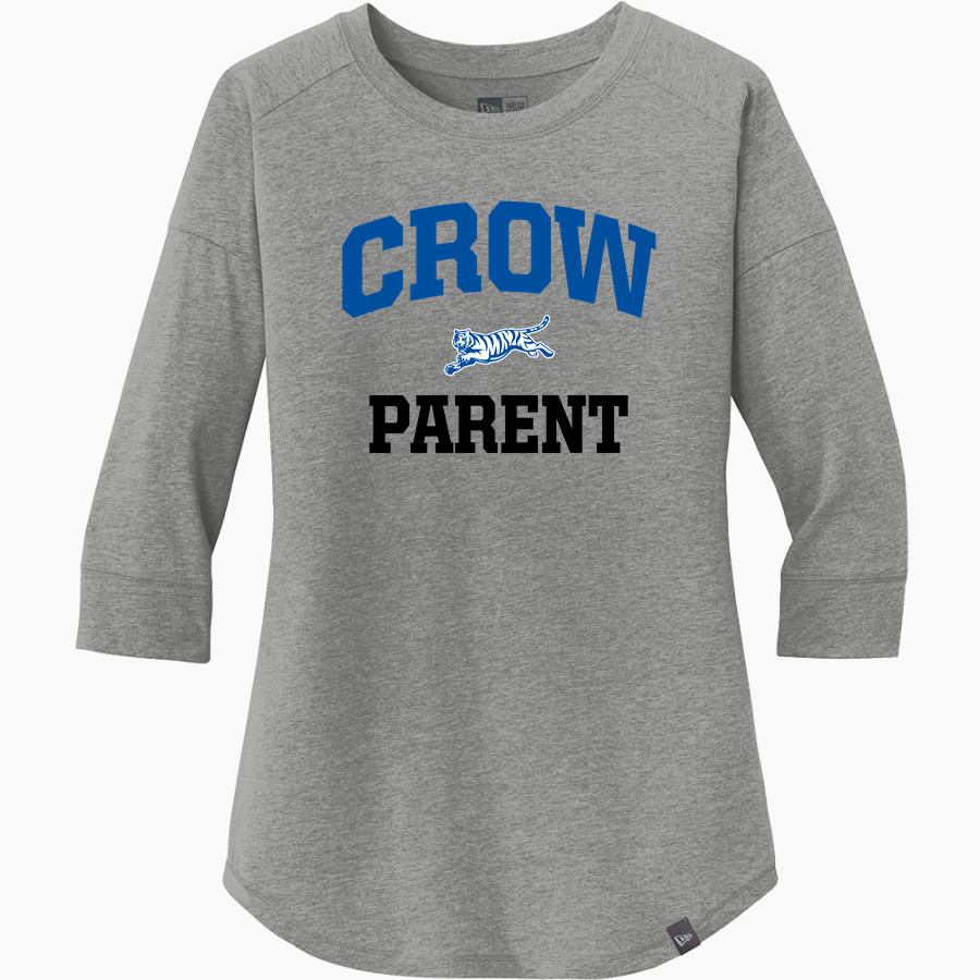 Crow Tigers New Era Ladies Heritage Blend 3/4-Sleeve Baseball Raglan Tee