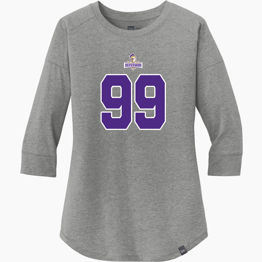 Westminster Defenders <span class="pdp-name-mascot">Westminster Defenders</span> New Era Ladies Heritage Blend 3/4-Sleeve Baseball Raglan Tee