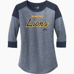 Payne Tech Lions New Era Ladies Heritage Blend 3/4-Sleeve Baseball Raglan Tee Front Thumbnail