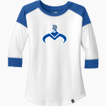 Moanalua Na Menehune New Era Ladies Heritage Blend 3/4-Sleeve Baseball Raglan Tee Front Thumbnail