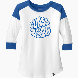 New Era Ladies Heritage Blend 3/4-Sleeve Baseball Raglan Tee