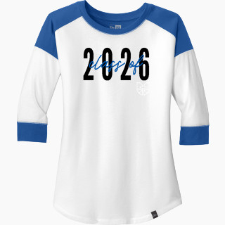 New Era Ladies Heritage Blend 3/4-Sleeve Baseball Raglan Tee