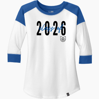 New Era Ladies Heritage Blend 3/4-Sleeve Baseball Raglan Tee