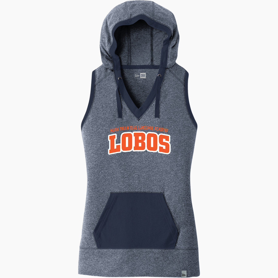 Mark Twain Dual Language Academy Lobos New Era Women's Heritage Blend Hoodie Tank