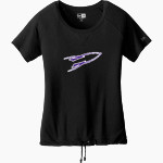 ROUTT CATHOLIC HIGH SCHOOL ROCKETS New Era Women's Tri-Blend Short Sleeve Cinched Tee Front Thumbnail