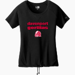 DAVENPORT SENIOR HIGH SCHOOL GORILLAS <span class="pdp-name-mascot">DAVENPORT GORILLAS</span> New Era Women's Tri-Blend Short Sleeve Cinched Tee Front Thumbnail