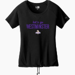 Westminster Defenders <span class="pdp-name-mascot">Westminster Defenders</span> New Era Women's Tri-Blend Short Sleeve Cinched Tee Front Thumbnail