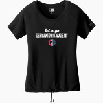 Germantown Academy Patriots New Era Women's Tri-Blend Short Sleeve Cinched Tee Front Thumbnail