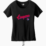 WEST HELENA CENTRAL HIGH SCHOOL COUGARS New Era Women's Tri-Blend Short Sleeve Cinched Tee Front Thumbnail