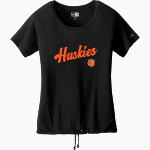 WASHINGTON HIGH SCHOOL HUSKIES <span class="pdp-name-mascot">WASHINGTON HUSKIES</span> New Era Women's Tri-Blend Short Sleeve Cinched Tee Front Thumbnail