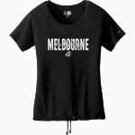 MELBOURNE HIGH SCHOOL BULLDOGS <span class="pdp-name-mascot">MELBOURNE BULLDOGS</span> New Era Women's Tri-Blend Short Sleeve Cinched Tee Front Thumbnail
