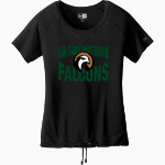 Oak Farm Montessori Falcons <span class="pdp-name-mascot">Oak Farm Montessori Falcons</span> New Era Women's Tri-Blend Short Sleeve Cinched Tee Front Thumbnail