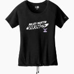 Niles North Vikings New Era Women's Tri-Blend Short Sleeve Cinched Tee Front Thumbnail