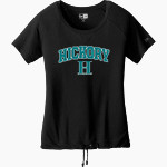 Hickory Hawks New Era Women's Tri-Blend Short Sleeve Cinched Tee Front Thumbnail