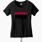 Marshall Mavericks <span class="pdp-name-mascot">Marshall Mavericks</span> New Era Women's Tri-Blend Short Sleeve Cinched Tee Front Thumbnail