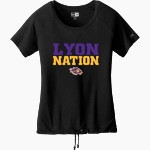 LYON COUNTY HIGH SCHOOL LYONS New Era Women's Tri-Blend Short Sleeve Cinched Tee Front Thumbnail