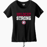 MT. SPOKANE HIGH SCHOOL WILDCATS <span class="pdp-name-mascot">MT. SPOKANE WILDCATS</span> New Era Women's Tri-Blend Short Sleeve Cinched Tee Front Thumbnail