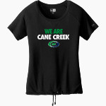 Cane Creek Canes <span class="pdp-name-mascot">Cane Creek Middle School</span> New Era Women's Tri-Blend Short Sleeve Cinched Tee Front Thumbnail