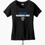 WAUKESHA WEST HIGH SCHOOL WOLVERINES <span class="pdp-name-mascot">WAUKESHA WEST WOLVERINES</span> New Era Women's Tri-Blend Short Sleeve Cinched Tee Front Thumbnail