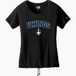 Lawrence University Vikings Online Store <span class="pdp-name-mascot">Lawrence</span> New Era Women's Tri-Blend Short Sleeve Cinched Tee Front Thumbnail