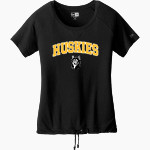 HIGHLAND HIGH SCHOOL HUSKIES New Era Women's Tri-Blend Short Sleeve Cinched Tee Front Thumbnail