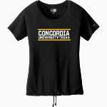 Concordia Tornados New Era Women's Tri-Blend Short Sleeve Cinched Tee Front Thumbnail
