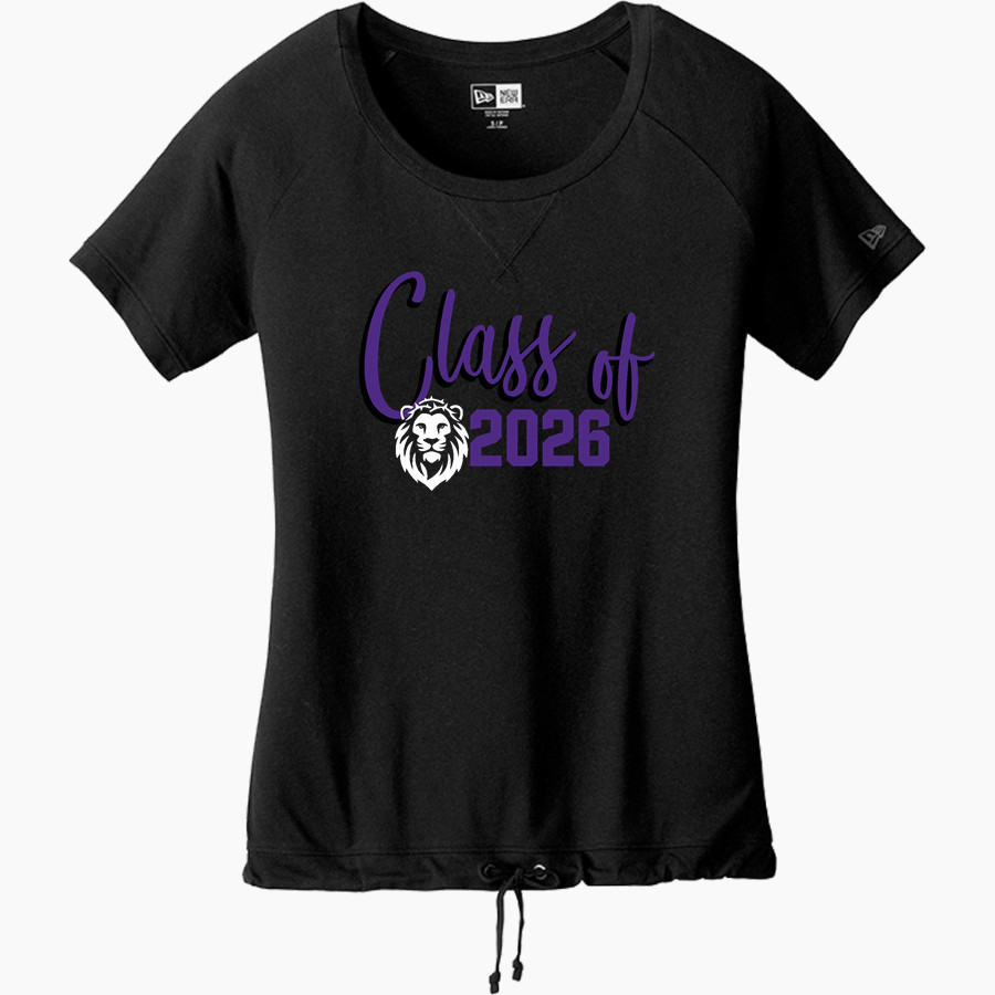 King's Academy Warriors New Era Women's Tri-Blend Short Sleeve Cinched Tee