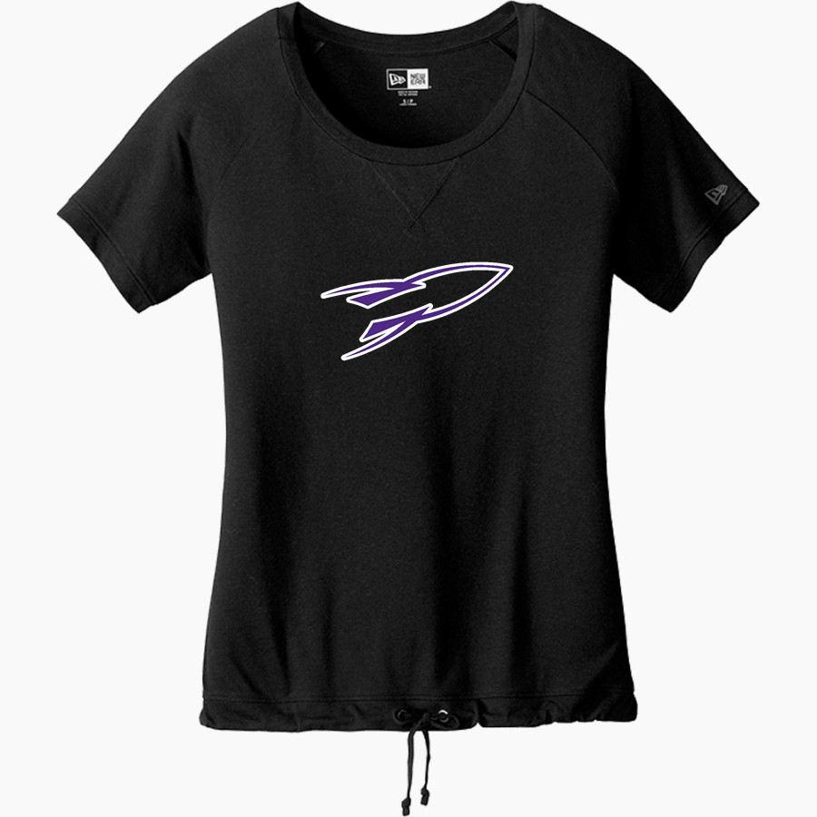 ROUTT CATHOLIC HIGH SCHOOL ROCKETS New Era Women's Tri-Blend Short Sleeve Cinched Tee