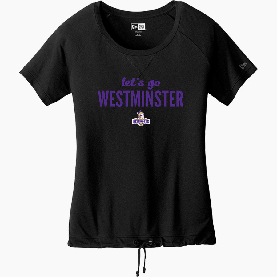 Westminster Defenders <span class="pdp-name-mascot">Westminster Defenders</span> New Era Women's Tri-Blend Short Sleeve Cinched Tee