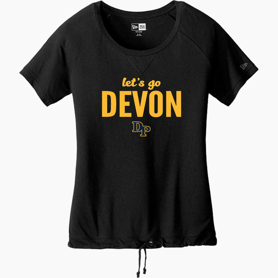 Devon Prep <span class="pdp-name-mascot">Devon Tide</span> New Era Women's Tri-Blend Short Sleeve Cinched Tee