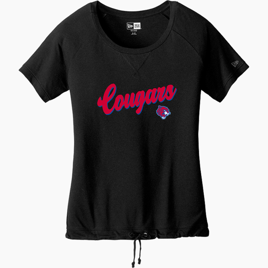 WEST HELENA CENTRAL HIGH SCHOOL COUGARS New Era Women's Tri-Blend Short Sleeve Cinched Tee