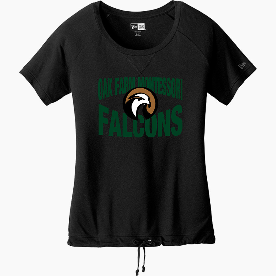 Oak Farm Montessori Falcons <span class="pdp-name-mascot">Oak Farm Montessori Falcons</span> New Era Women's Tri-Blend Short Sleeve Cinched Tee