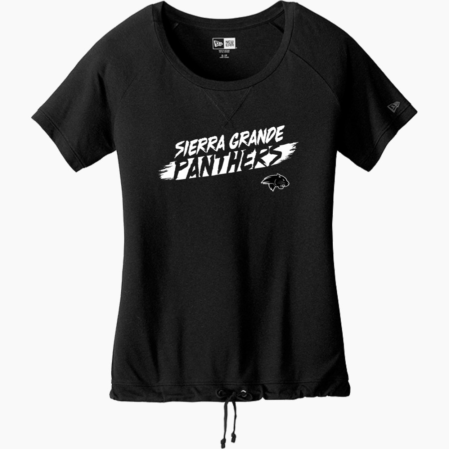 SIERRA GRANDE HIGH SCHOOL PANTHERS <span class="pdp-name-mascot">SIERRA GRANDE PANTHERS</span> New Era Women's Tri-Blend Short Sleeve Cinched Tee