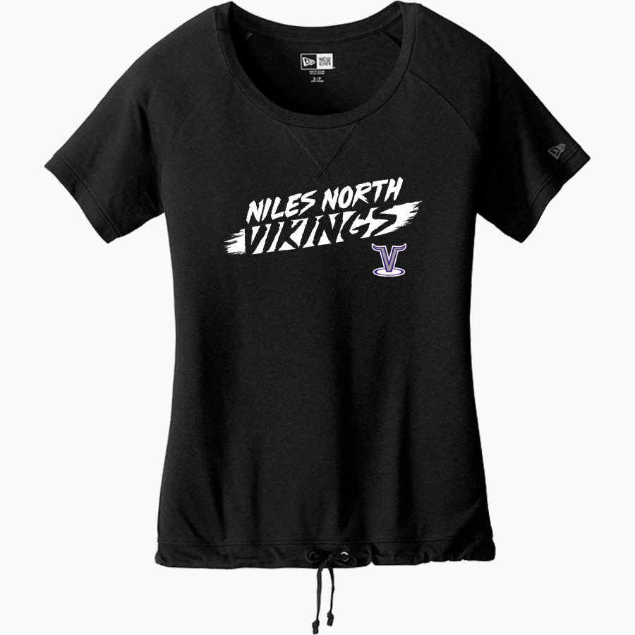 Niles North Vikings New Era Women's Tri-Blend Short Sleeve Cinched Tee