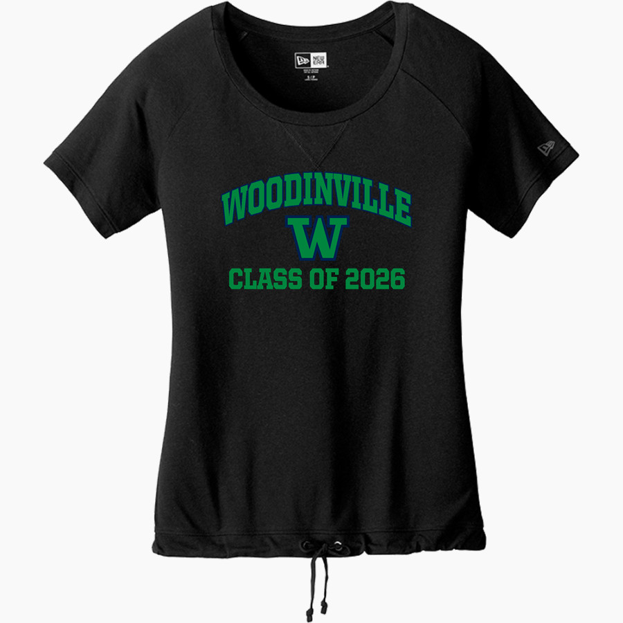 WOODINVILLE HIGH SCHOOL FALCONS <span class="pdp-name-mascot">WOODINVILLE FALCONS</span> New Era Women's Tri-Blend Short Sleeve Cinched Tee