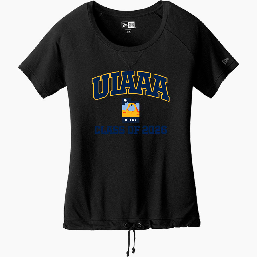 UIAAA Online Store New Era Women's Tri-Blend Short Sleeve Cinched Tee