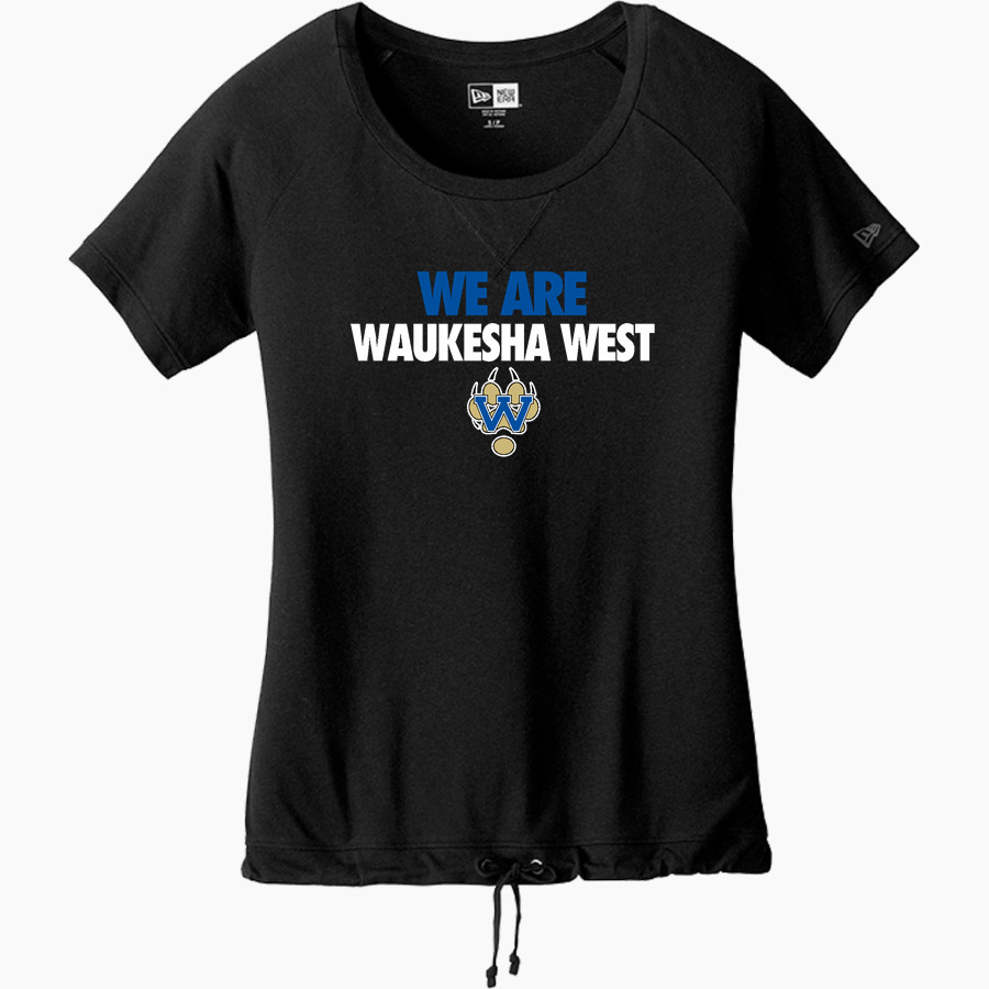 WAUKESHA WEST HIGH SCHOOL WOLVERINES <span class="pdp-name-mascot">WAUKESHA WEST WOLVERINES</span> New Era Women's Tri-Blend Short Sleeve Cinched Tee