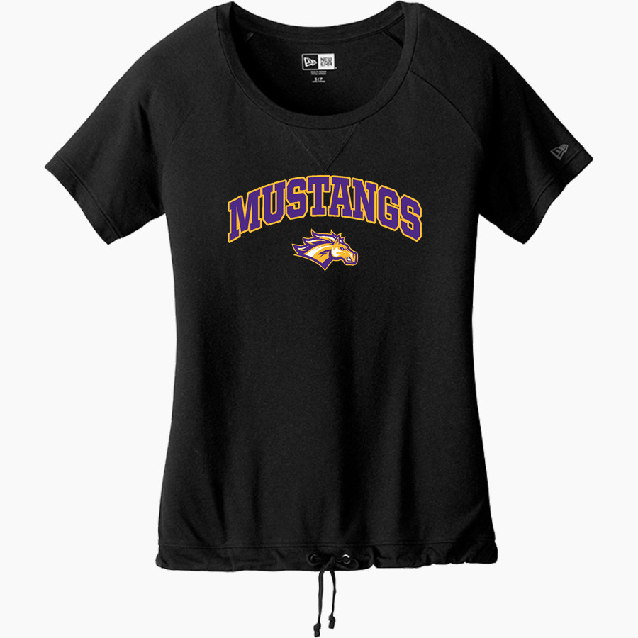 Rolling Meadows Mustangs <span class="pdp-name-mascot">Rolling Meadows High School Mustangs</span> New Era Women's Tri-Blend Short Sleeve Cinched Tee