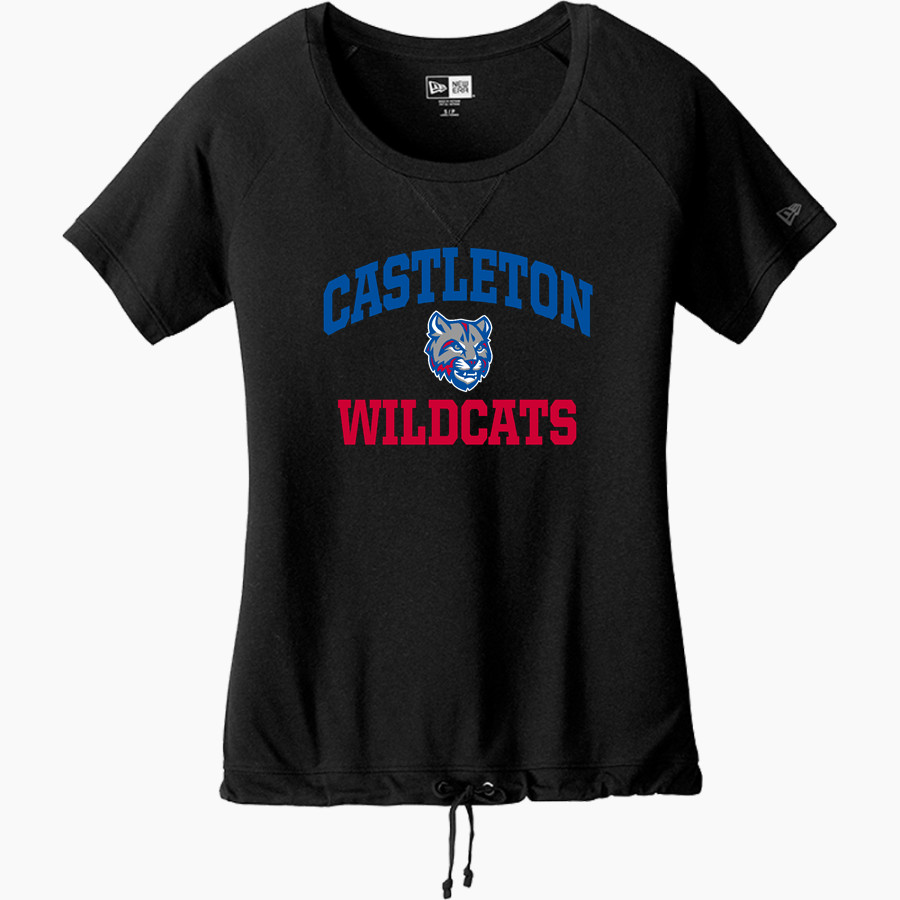 Castleton Wildcats <span class="pdp-name-mascot">Castleton Elementary Wildcats</span> New Era Women's Tri-Blend Short Sleeve Cinched Tee