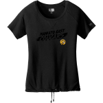 Mankato East Cougars <span class="pdp-name-mascot">Mankato East Cougars</span> New Era Women's Tri-Blend Short Sleeve Cinched Tee Front Thumbnail