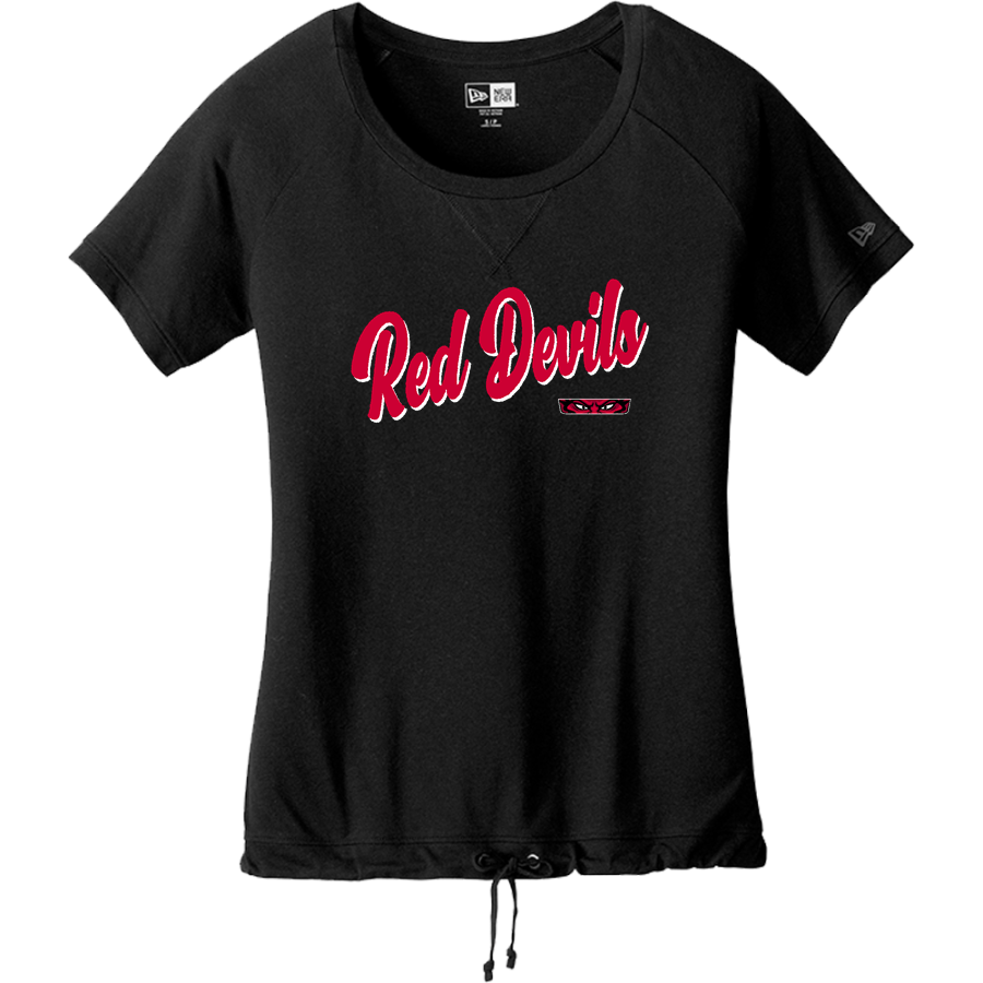 LANCASTER RED DEVILS <span class="pdp-name-mascot">LANCASTER RED DEVILS</span> New Era Women's Tri-Blend Short Sleeve Cinched Tee