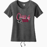 Willamette Wolverines <span class="pdp-name-mascot">Willamette Wolverines</span> New Era Women's Tri-Blend Short Sleeve Cinched Tee Front Thumbnail