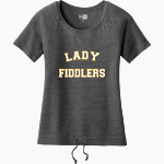 Travis Fiddler Crabs New Era Women's Tri-Blend Short Sleeve Cinched Tee Front Thumbnail