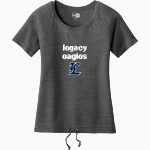 Legacy Eagles New Era Women's Tri-Blend Short Sleeve Cinched Tee Front Thumbnail