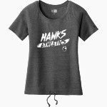 CISTERCIAN PREPARATORY SCHOOL HAWKS New Era Women's Tri-Blend Short Sleeve Cinched Tee Front Thumbnail