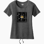 MAQUOKETA VALLEY HIGH SCHOOL WILDCATS <span class="pdp-name-mascot">MAQUOKETA VALLEY WILDCATS</span> New Era Women's Tri-Blend Short Sleeve Cinched Tee Front Thumbnail