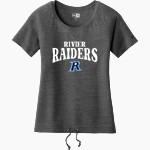 Rivier University Official Store of the Raiders <span class="pdp-name-mascot">Rivier University Raiders</span> New Era Women's Tri-Blend Short Sleeve Cinched Tee Front Thumbnail