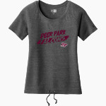 Deer Park Falcons <span class="pdp-name-mascot">Deer Park Falcons</span> New Era Women's Tri-Blend Short Sleeve Cinched Tee Front Thumbnail