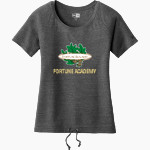 Fortune Academy Mighty Oaks online store New Era Women's Tri-Blend Short Sleeve Cinched Tee Front Thumbnail